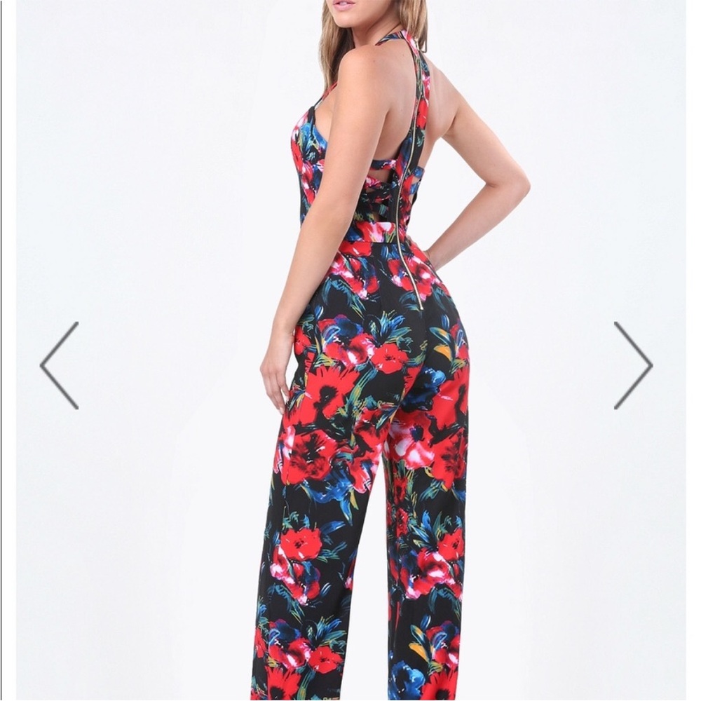NWT Bebe x Naven Floral Halter Crisscross Jumpsuit 10 - Picture 2 of 10